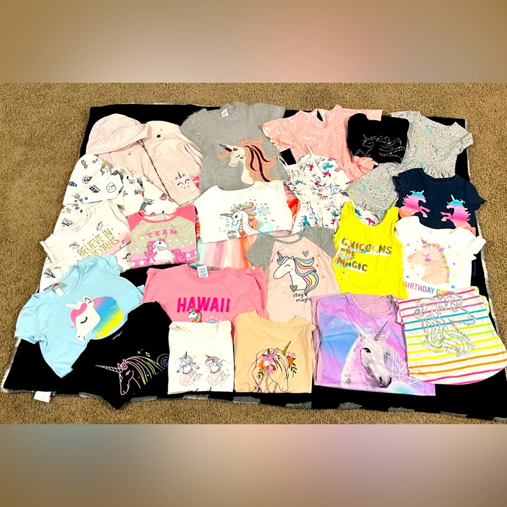 Little Girls Unicorn Theme Clothes Bundle